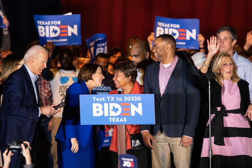 Rep. Eddie Bernice Johnson, D-Dallas, stumped for Joe Biden at a rally March 2, 2020, at...