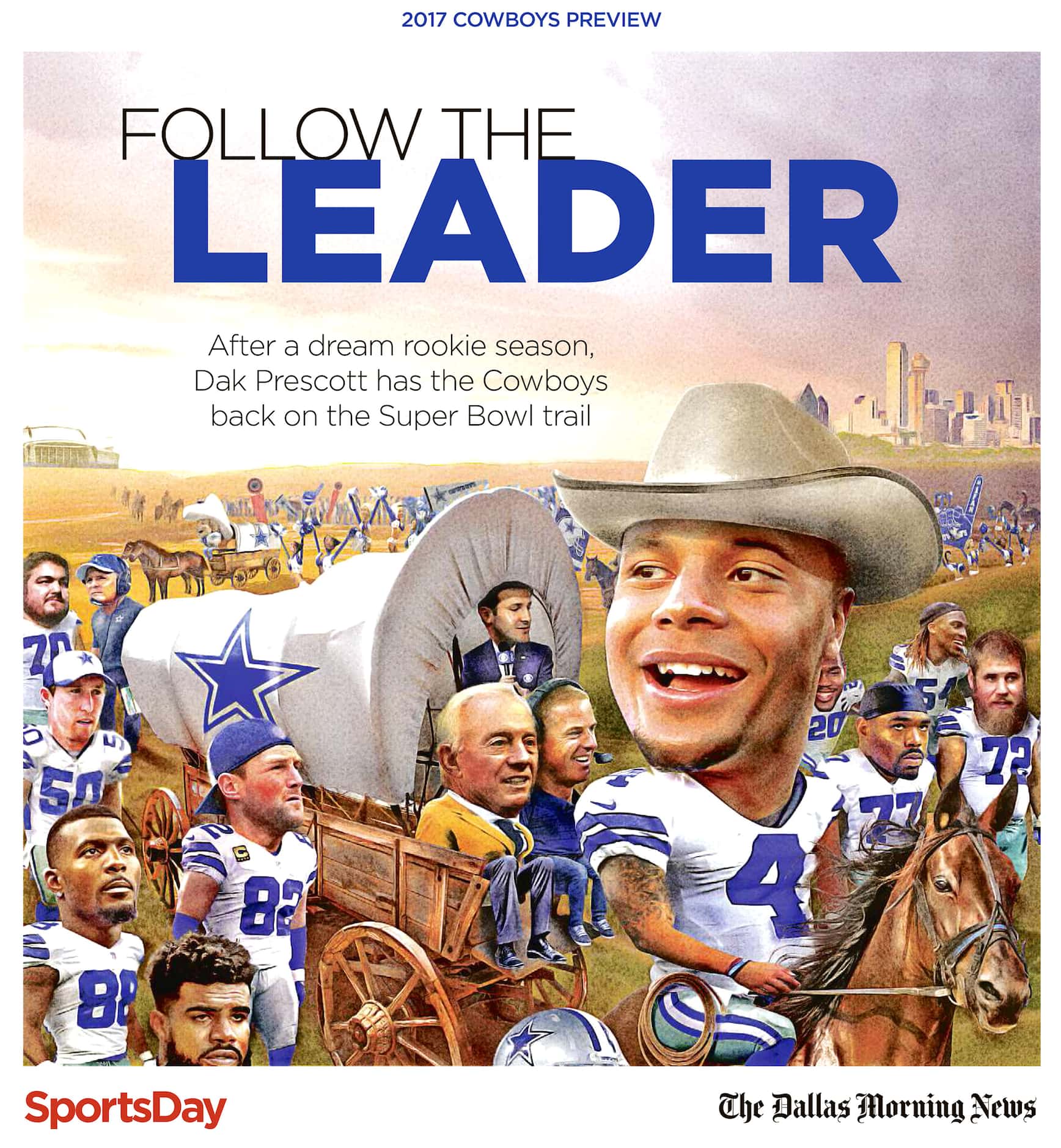 The cover of The Dallas Morning News' Cowboys preview section in 2017.
