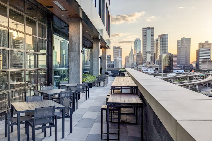 The Stack has an outdoor terrace on the 10th floor.