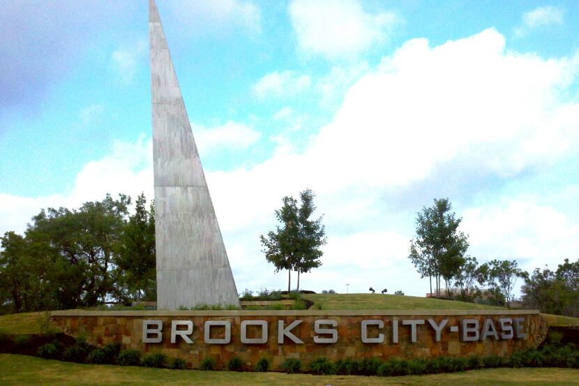 The signature gateway to the former Brooks Air Force base in San Antonio.