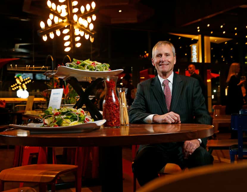 Mike Terry, the new owner of the Cafe Express restaurant chain, at a remodeled and reopened...