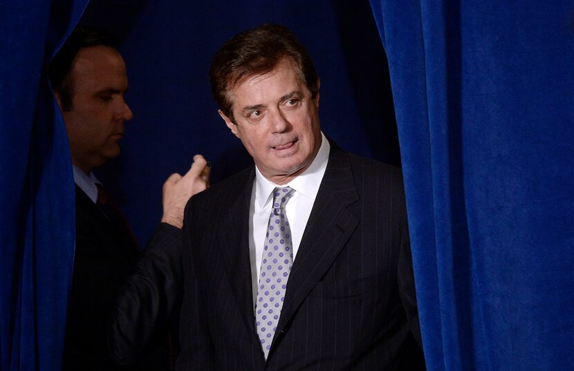 Paul Manafort, then senior aide to Republican Presidential candidate Donald Trump, attends...