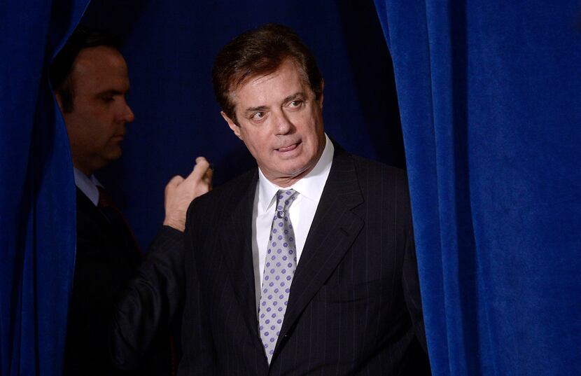 Paul Manafort, then senior aide to Republican Presidential candidate Donald Trump, attends...