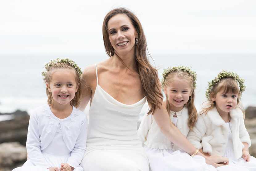 Barbara Bush with family members who were in her wedding to Craig Coyne in Kennebunkport,...