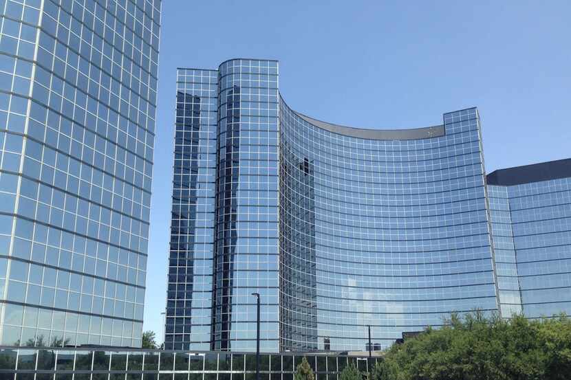 North Dallas' Lincoln Centre high-rise development with the Hilton hotel in the middle.