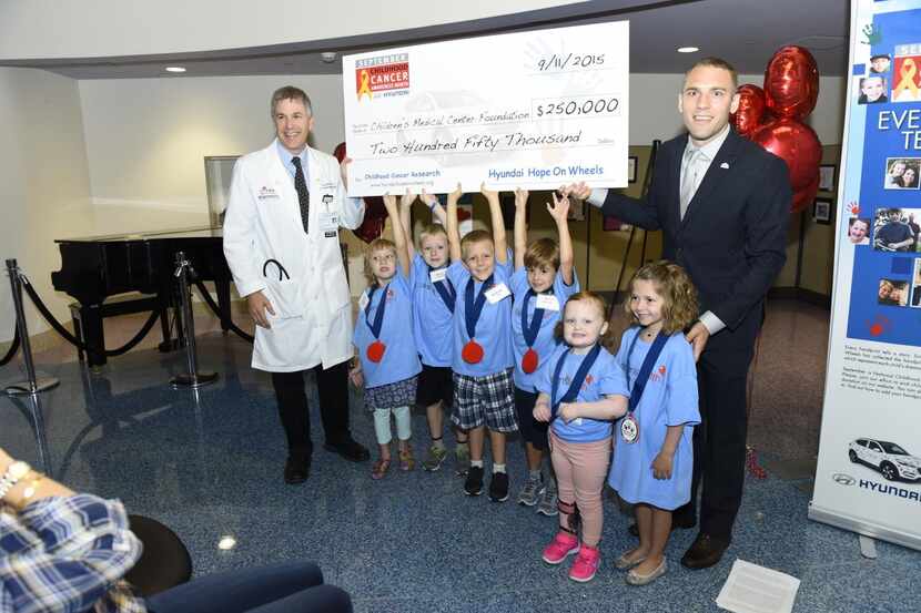 
Hyundai recently presented a check for $250,000 to Dr. James Amatruda to fund research for...