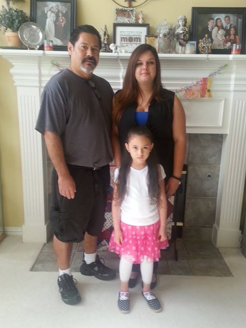 
Jose Blanco, the husband of Raquel Blanco, and their children Cheyanne and Isabella Blanco....