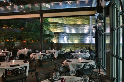 The dining room at Dakota's Steakhouse in downtown Dallas is below street level.