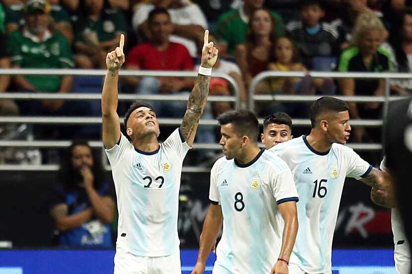 Lautaro Martínez fue clave para la goleada de Argentina sobre México en el Alamodome de San...