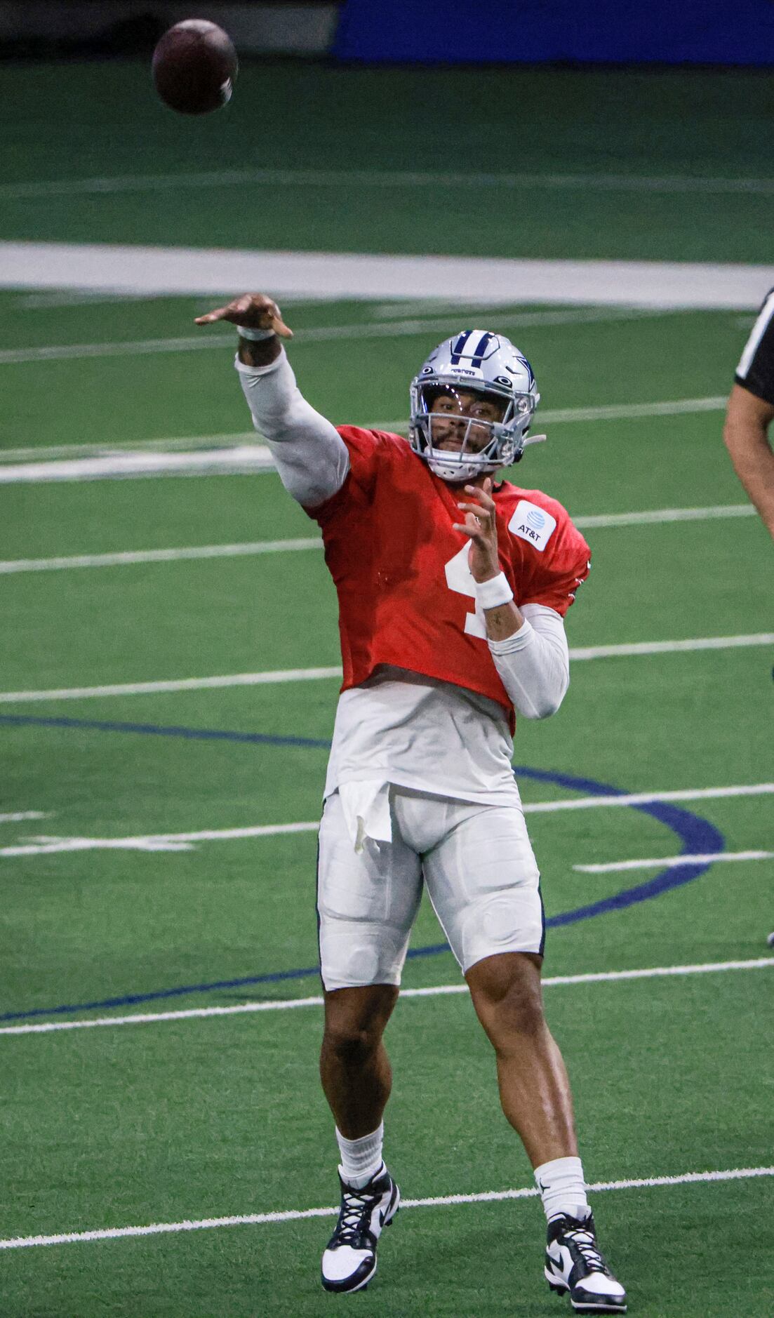 Dallas Cowboys quarterback Dak Prescott (4) throws the ball during the Dallas Cowboys...
