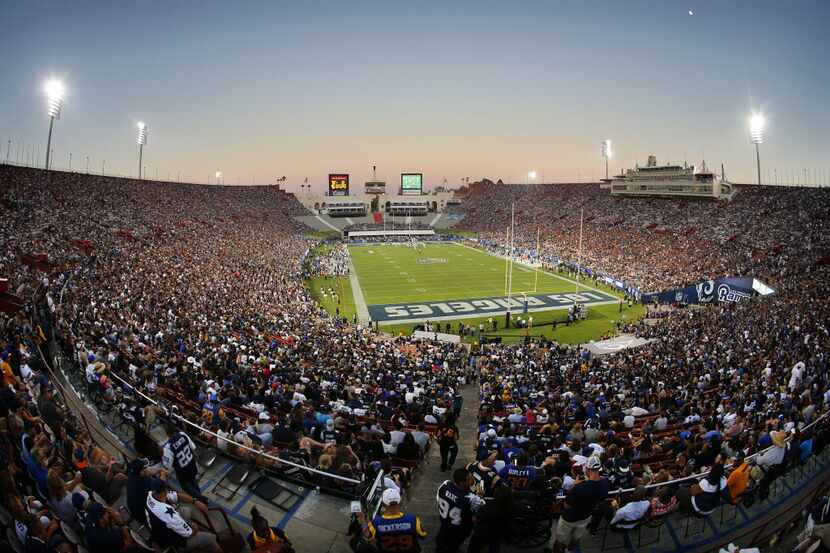 Los Angeles Memorial Coliseum was filled for the first NFL game in over 20 years, as the...