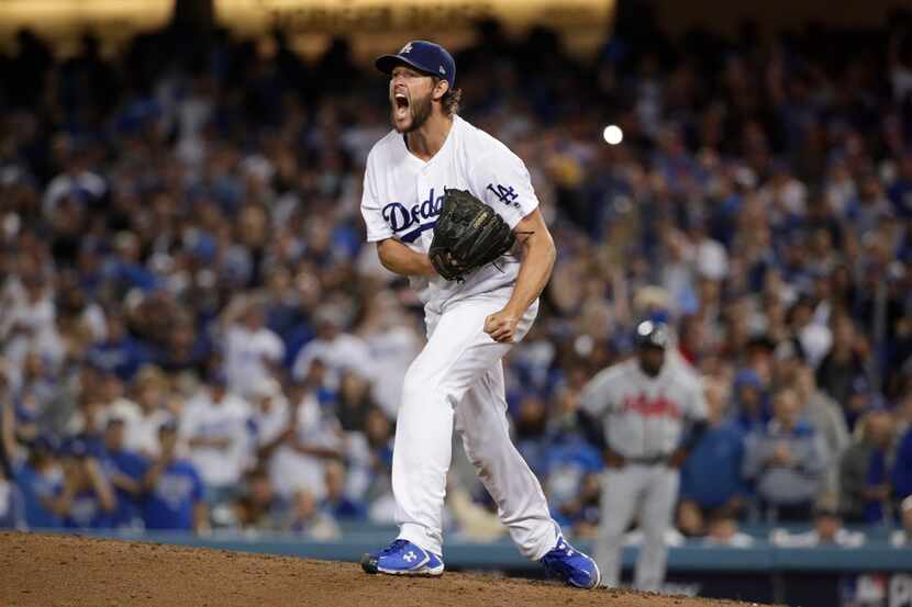 FILE - In this Oct. 5, 2018, file photo, Los Angeles Dodgers starting pitcher Clayton...