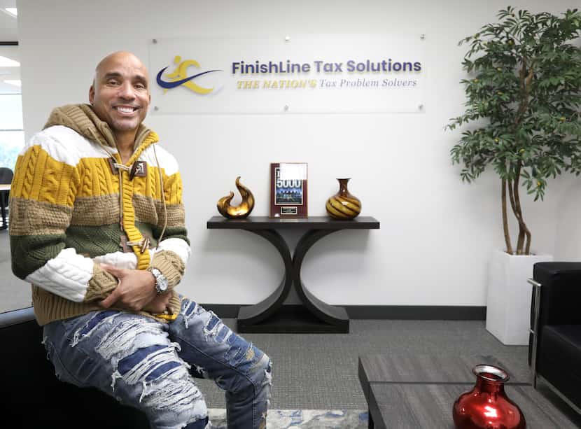 Scott Curley, the CEO of FinishLine Tax Solutions, poses for a photograph at his office in...