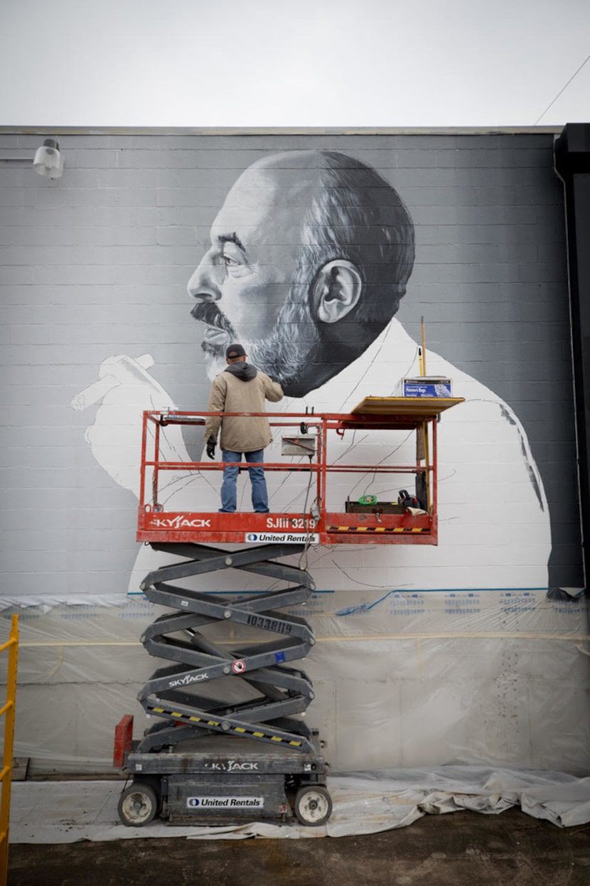 A mural of Neiman Marcus retail legend Stanley Marcus was commissioned by Dallas...