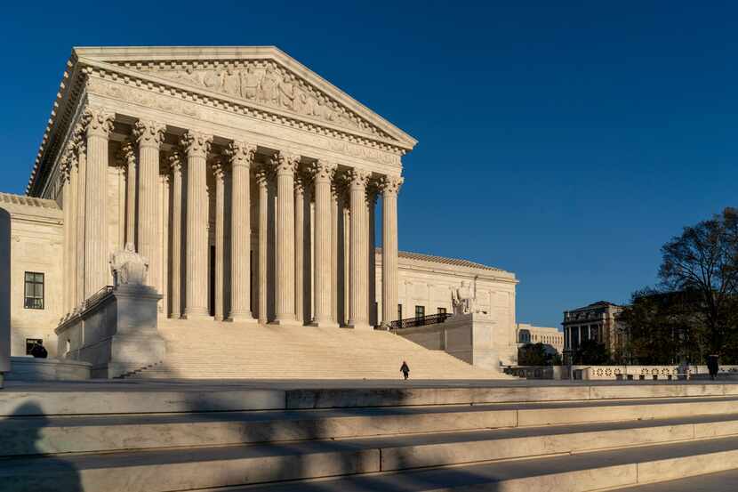 The Supreme Court is seen in Washington, Friday, April 20, 2018. T. (AP Photo/J. Scott...