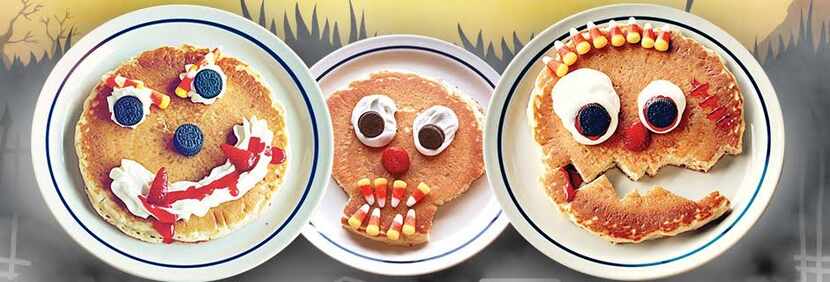 Scary face pancakes: Pretty darn cute, right?