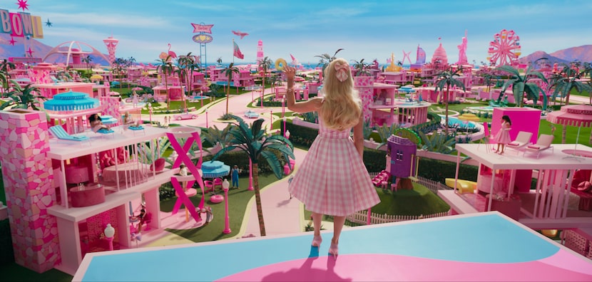 Margot Robbie appears in a scene from "Barbie."