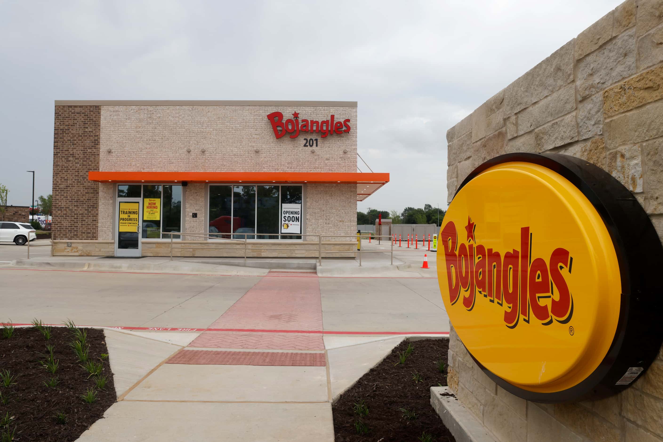 The Bojangles store in Euless has a double drive-through lane.