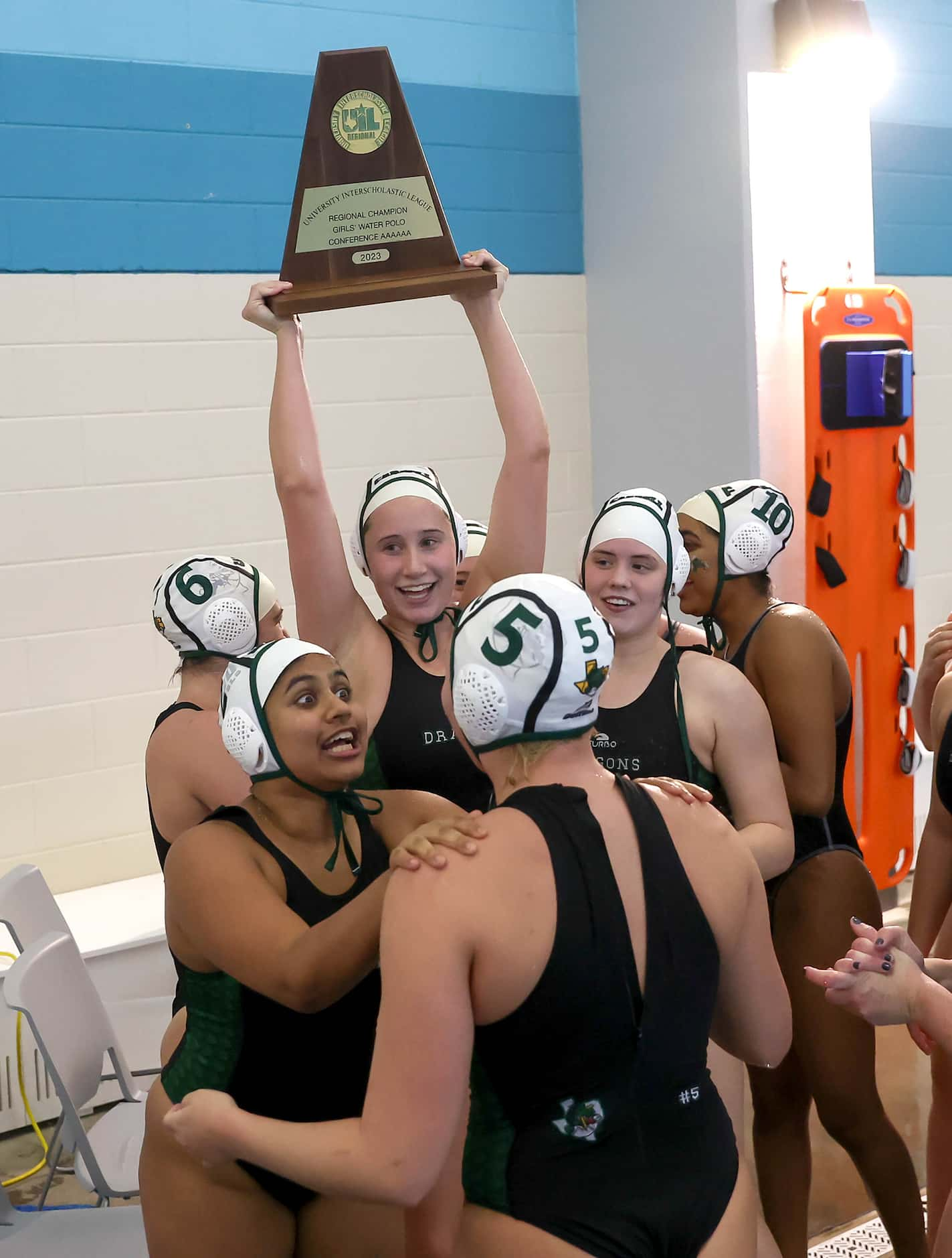 The Southlake Carroll Lady Dragons defeat Hebron, 11-4 in the 6A Region I girls water polo...