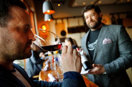 In this 2016 file photo, brothers Bradley Anderson (left) and Brooks Anderson (right) taste...