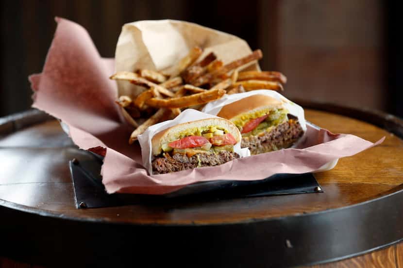 A cheeseburger and fries at K.T. Burger