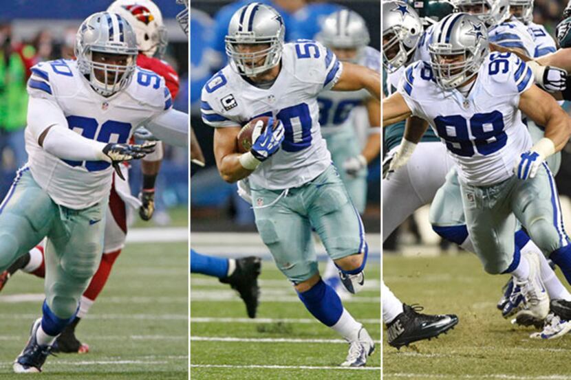 Pictured above (from left to right): DeMarcus Lawrence, Sean Lee and Tyrone Crawford.