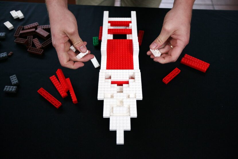 For his creation, Adam Slayter built a Navy aircraft carrier during the Lego master model...