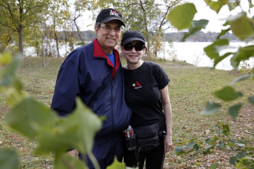 Barry and Linda Hoffer of Dallas walked near White Rock Lake last week after a summer of...