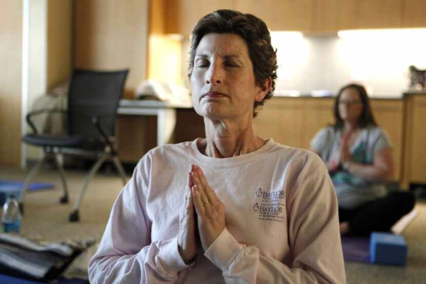 Cindy Simpkins found chair yoga very helpful while dealing with rheumatoid arthritis, breast...