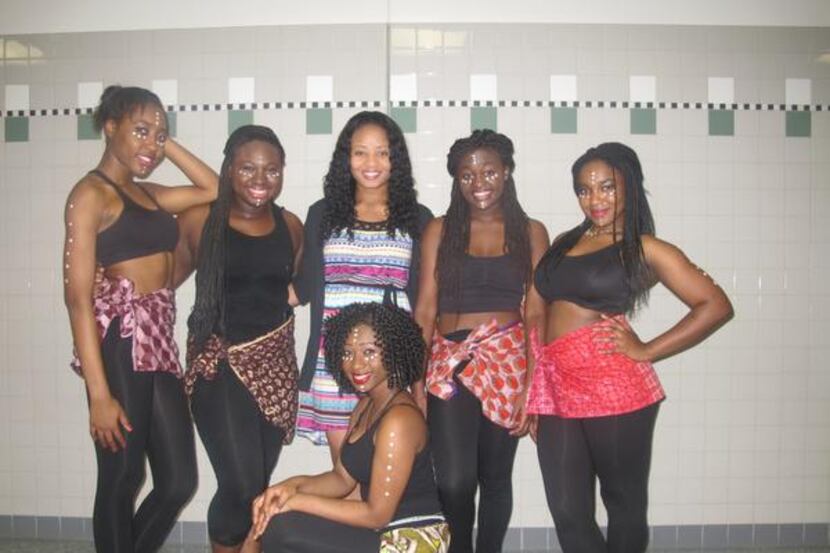 Berkner High School students Onyinye Ekemezie, Evelyn Pearson, Cindie Ngomege, Rhoda Gyan...