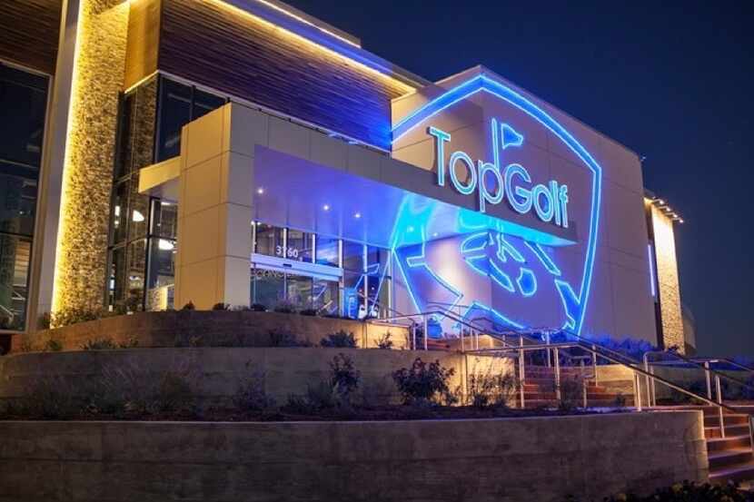 Entrance to Topgolf at The Colony.