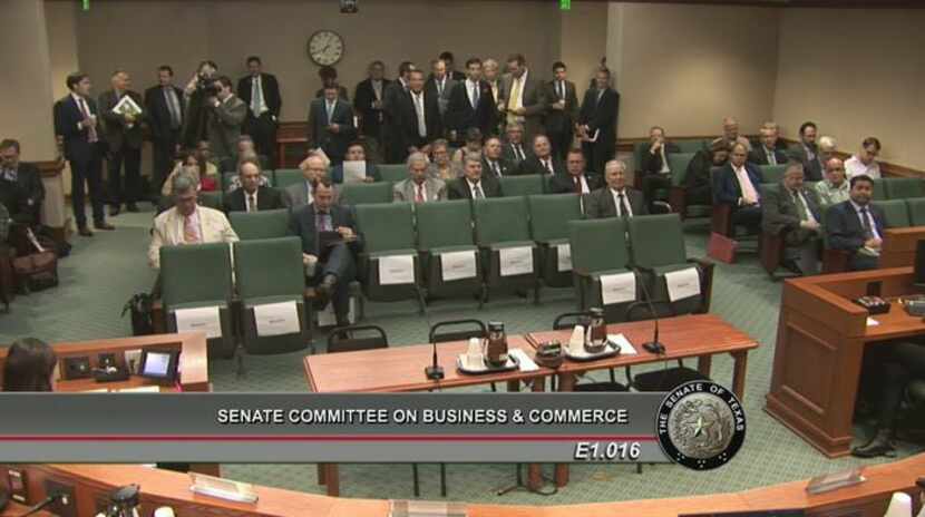 Lobbyists and other interested parties attend committee meetings for bills in Austin. But...