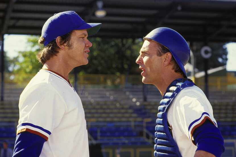 Tim Robbins and Kevin Coster in "Bull Durham"