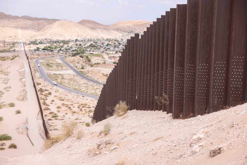 A section of the border wall in El Paso on Wednesday, June 23, 2021.