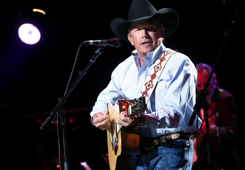 George Strait performs onstage during his Hand in Hand Texas benefit concert at the Majestic...