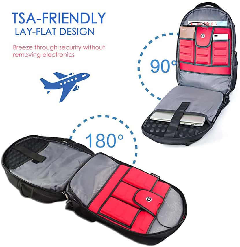 The Swissdigital Circuit Business Travel Backpack is TSA compliant.