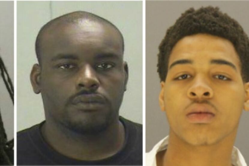  From left: Christopher Perkins, Ladarrius Williams and Andre Drumgoole were arrested...