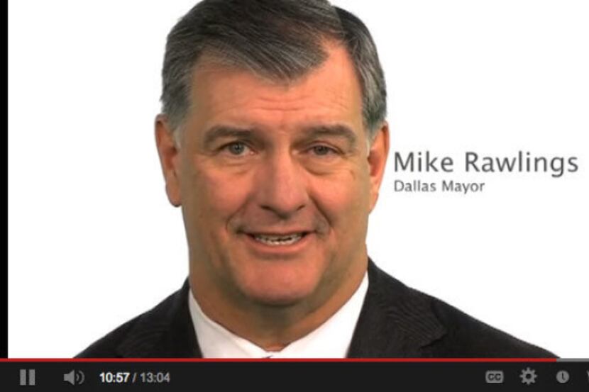 Mayor Mike Rawlings appears in an anti-bullying video that the city posted to YouTube. His...