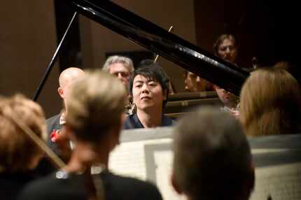 Pianist Lang Lang with the Dallas Symphony Orchestra on Sept. 16, 2016.