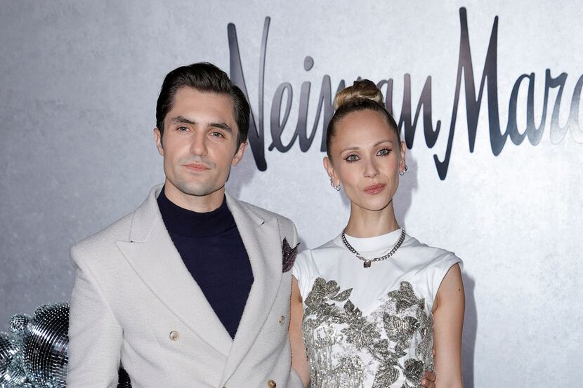 Phil Dunster and Juno Temple attend the Neiman Marcus launch of the Dallas-based retailer's...