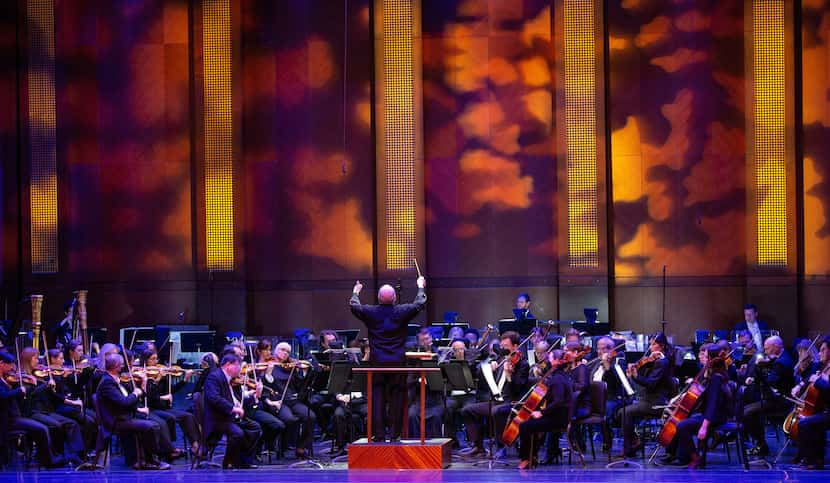 Music director Robert Spano led the Fort Worth Symphony Orchestra on April 21, 2023, at Bass...