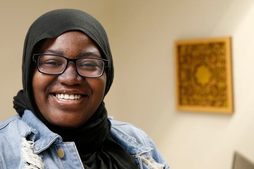Stefanae Coleman poses for a portrait inside an office at CAIR DFW in Dallas, on Thursday,...