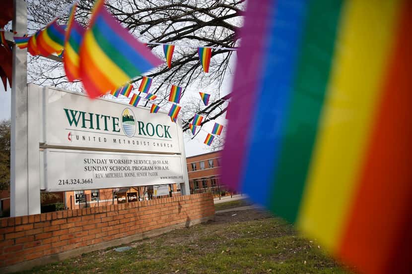 White Rock United Methodist Church in Dallas is one of the congregations reconsidering its...