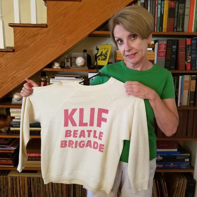 Pattie Davidson still has her  KLIF Beatle Brigade  sweatshirt from the mid-1960s.