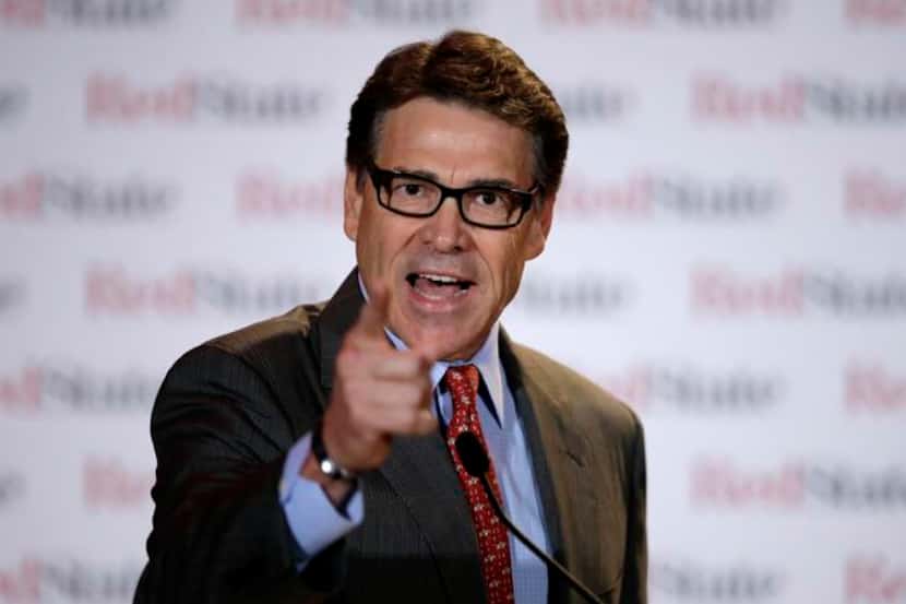 
Gov. Rick Perry at the 2014 Red State Gathering, in Fort Worth Aug. 8. 
