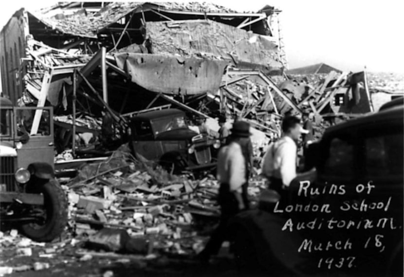 Ruins of New London school auditorium, March 18,  1937.