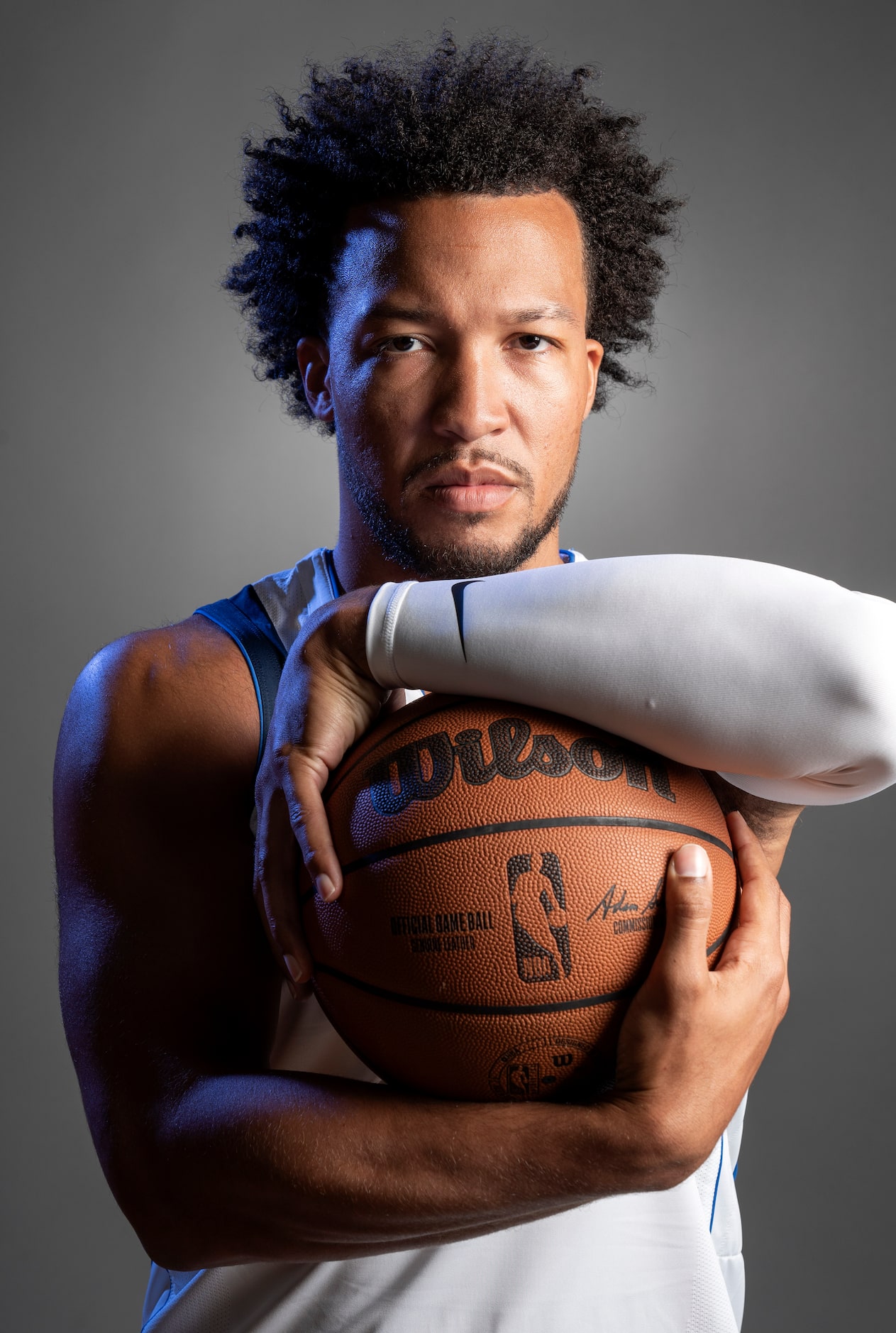 Dallas Mavericks guard Jalen Brunson (13) poses for a portrait during the Dallas Mavericks...