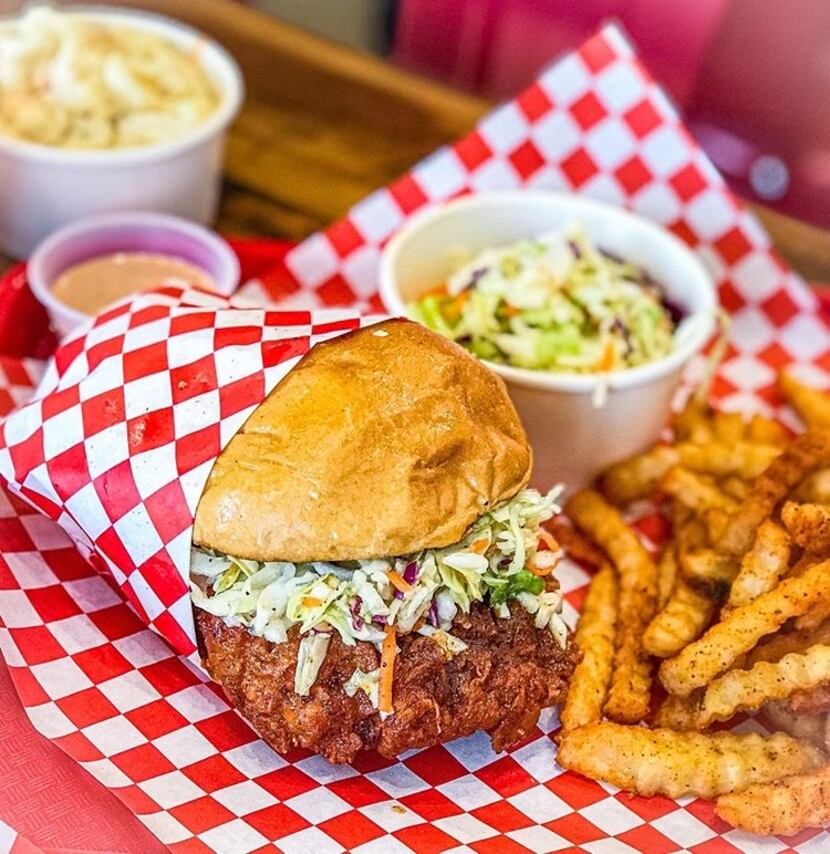 The Sando at Ricky's Hot Chicken, which opened at 100 S. Central Expressway in Richardson in...
