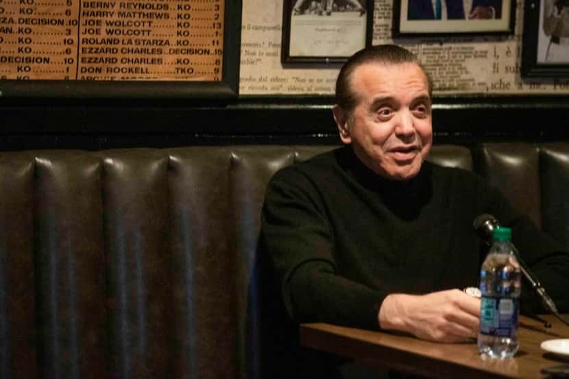 Actor and writer Chazz Palminteri talks at Campisi's Egyptian Lounge on Nov. 13 to promote A...