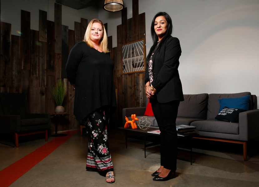 Shanna Poteet Rivera (left) and Reena Bana said they were upset to learn that Sherin Mathews...